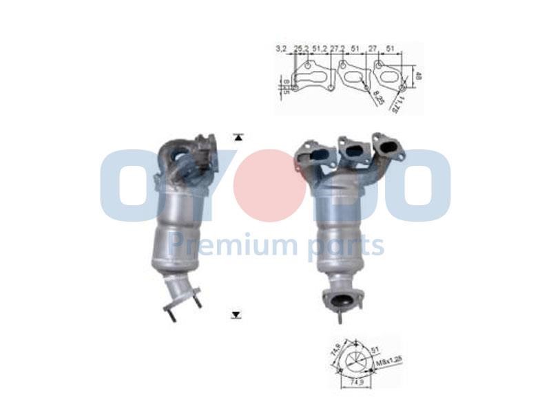Cat converter Opel Corsa C: 10N0142OYO Oyodo Catalytic Converter