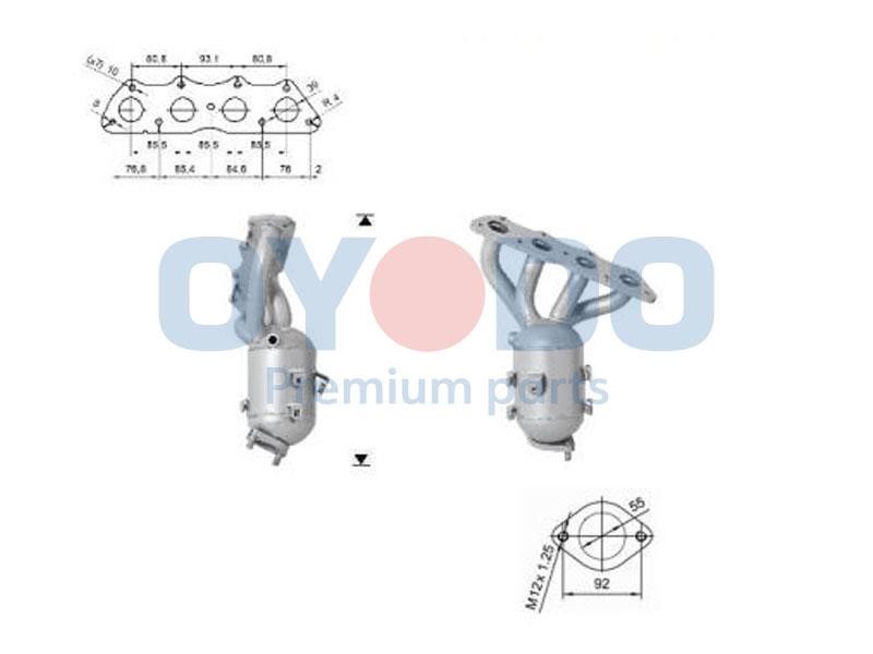 Catalyst exhaust KIA Rio (Kia Rio): 10N0063OYO Oyodo Catalytic Converter