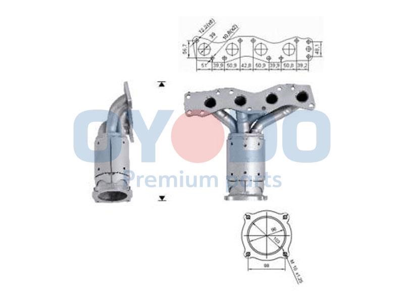 Cat converter Fiat Sedici: 10N0103OYO Oyodo Catalytic Converter