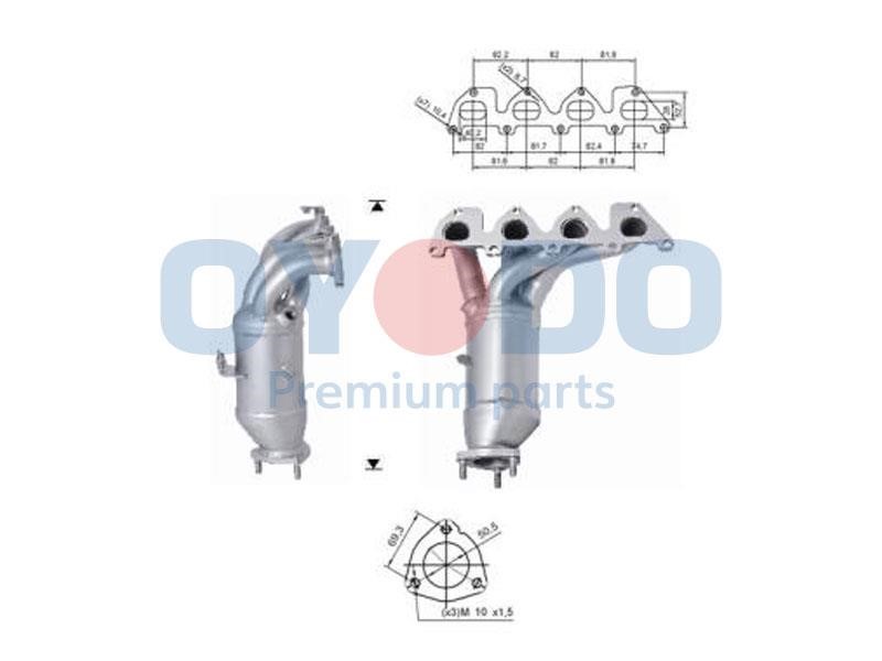 Catalytic exhaust system Seat Leon: 10N0106OYO Oyodo Catalytic Converter