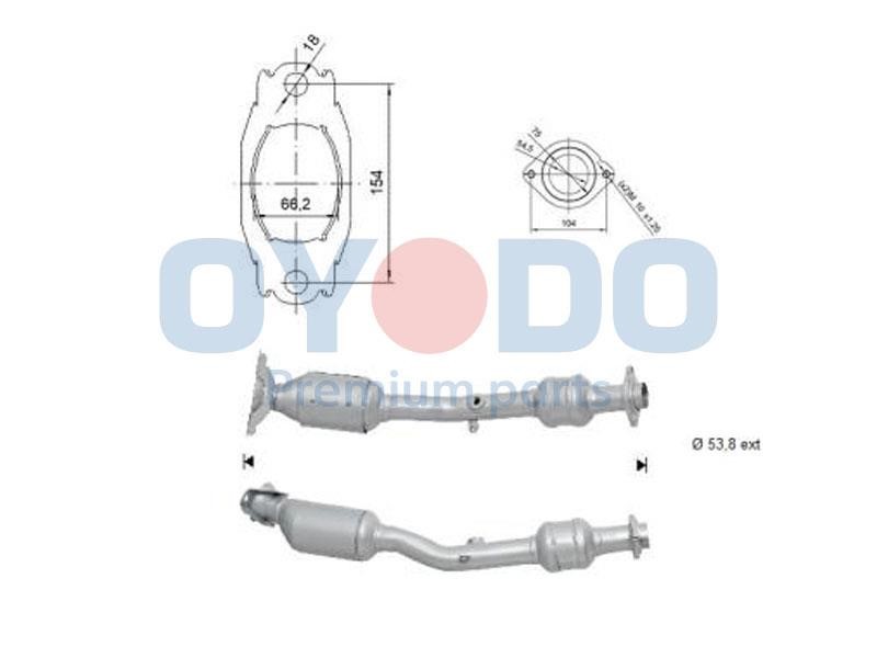 Catalyst exhaust Nissan Micra: 10N0130OYO Oyodo Catalytic Converter