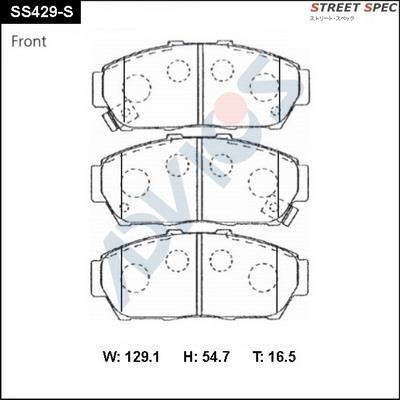 Advics SS429-S Front disc brake pads, set SS429S