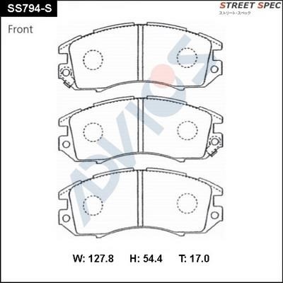 Advics SS794-S Front disc brake pads, set SS794S