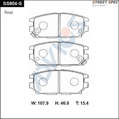 Advics SS804-S Rear disc brake pads, set SS804S