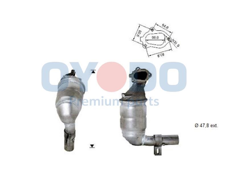 Catalytic exhaust system Fiat Panda: 20N0116OYO Oyodo Catalytic Converter