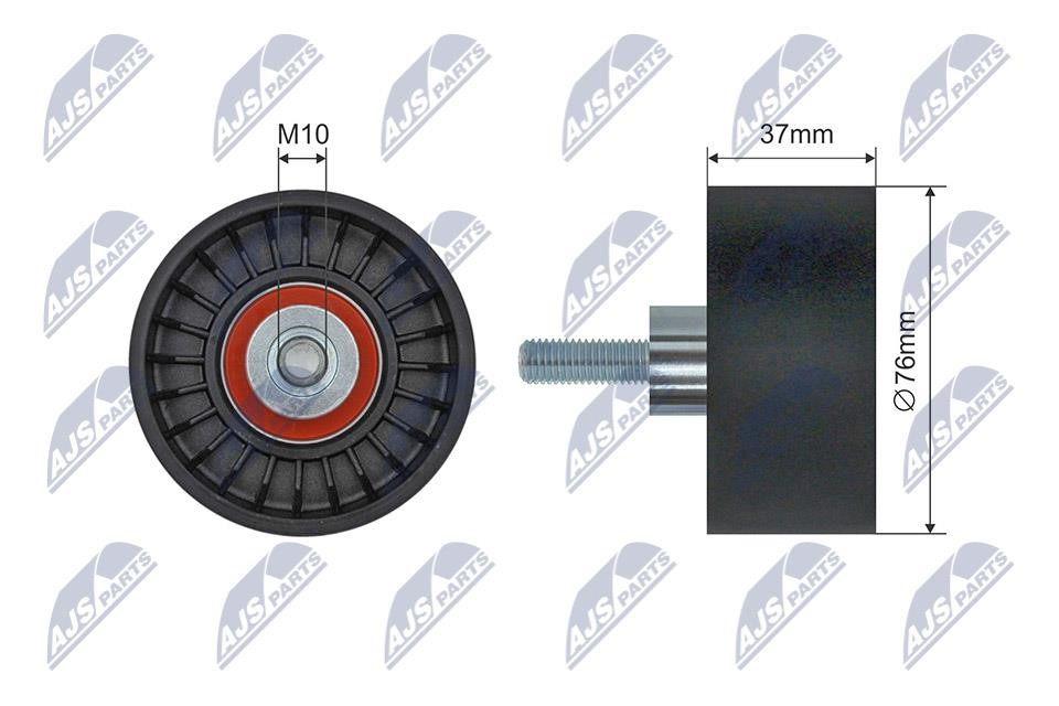 NTY RNK-FR-061 Tensioner pulley, v-ribbed belt RNKFR061