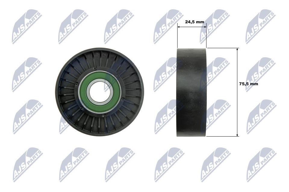Belt tensioner pulley Ford Transit Custom: RNKFR069 NTY Tensioner pulley, v-ribbed belt