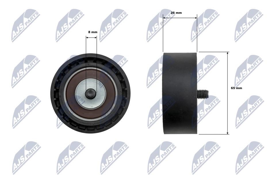 Belt tensioner pulley Ford Transit: RNKFR070 NTY Deflection/guide pulley, v-ribbed belt