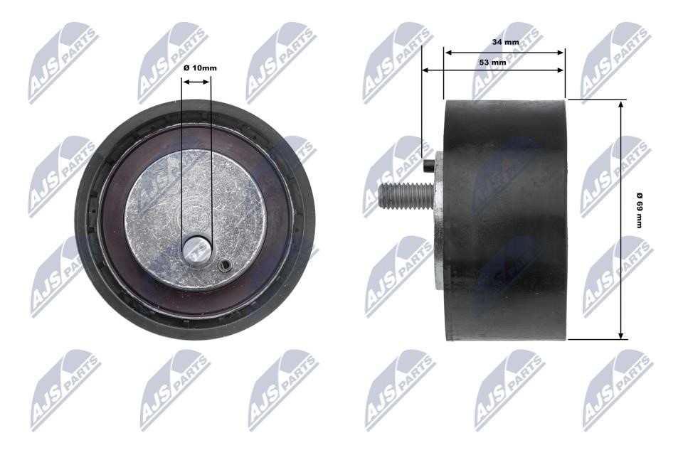 NTY RNK-FT-024 Deflection/guide pulley, v-ribbed belt RNKFT024 RNKFT024 NTY Deflection/guide pulley, v-ribbed belt
