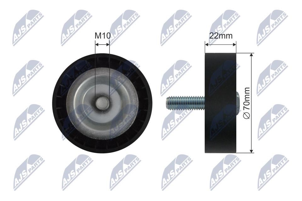 NTY RNK-ME-088 Deflection/guide pulley, v-ribbed belt RNKME088 RNKME088 NTY Deflection/guide pulley, v-ribbed belt