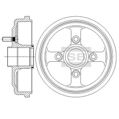 Sangsin SD3046 Rear brake drum SD3046
