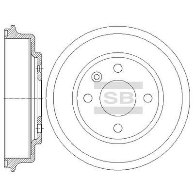 Sangsin SD3048 Rear brake drum SD3048