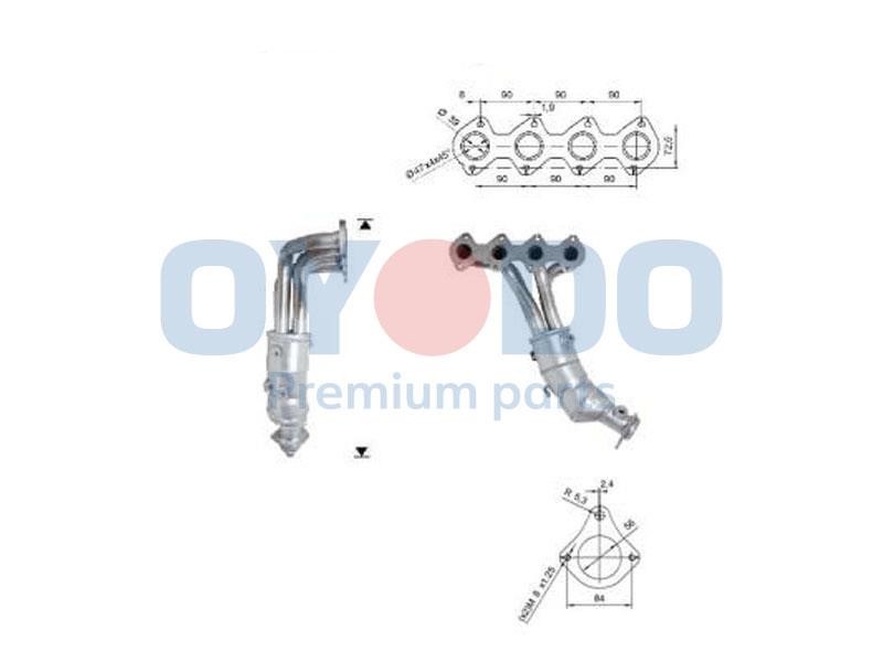 Catalytic exhaust system Mercedes: 10N0153OYO Oyodo Catalytic Converter