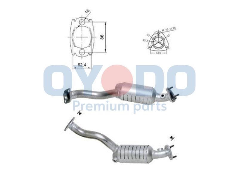 Catalyst exhaust Honda Jazz: 10N0011OYO Oyodo Catalytic Converter