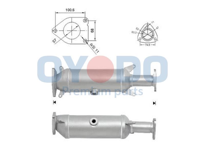 Catalytic exhaust system Honda Accord: 10N0085OYO Oyodo Catalytic Converter