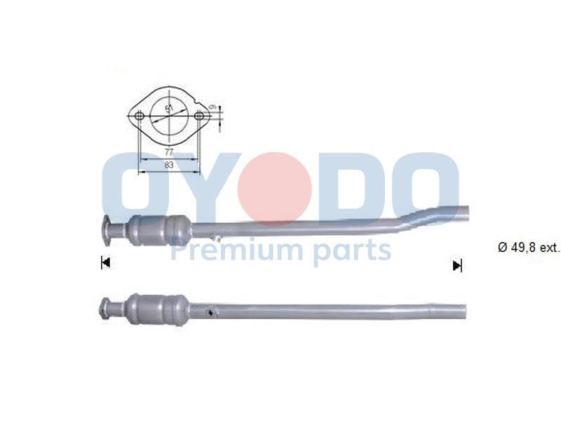 Catalytic exhaust system Volkswagen EOS: 10N0092OYO Oyodo Catalytic Converter
