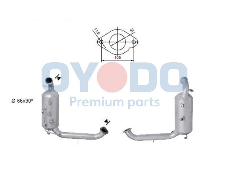 Diesel Particulate Filter Mazda: 20N0003OYO Oyodo Diesel particulate filter DPF