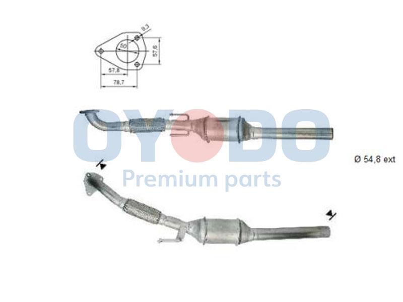 Catalytic exhaust system Volkswagen Bora: 20N0010OYO Oyodo Catalytic Converter