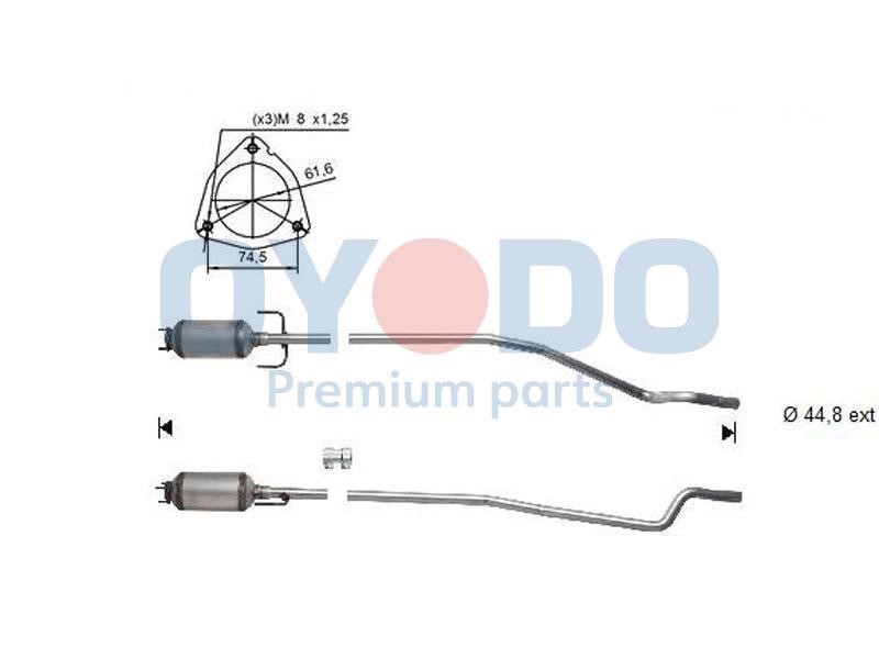 Oyodo 20N0043-OYO Soot/Particulate Filter, exhaust system 20N0043OYO