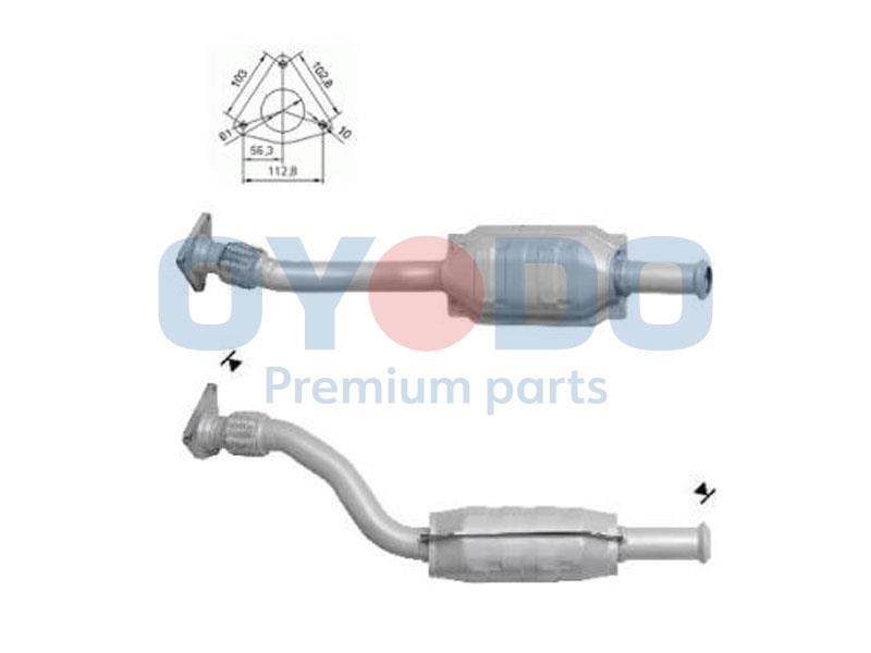 Catalytic exhaust system Renault: 20N0051OYO Oyodo Catalytic Converter