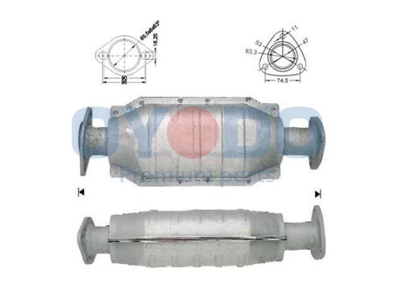 Catalytic exhaust system Rover: 10N0046OYO Oyodo Catalytic Converter