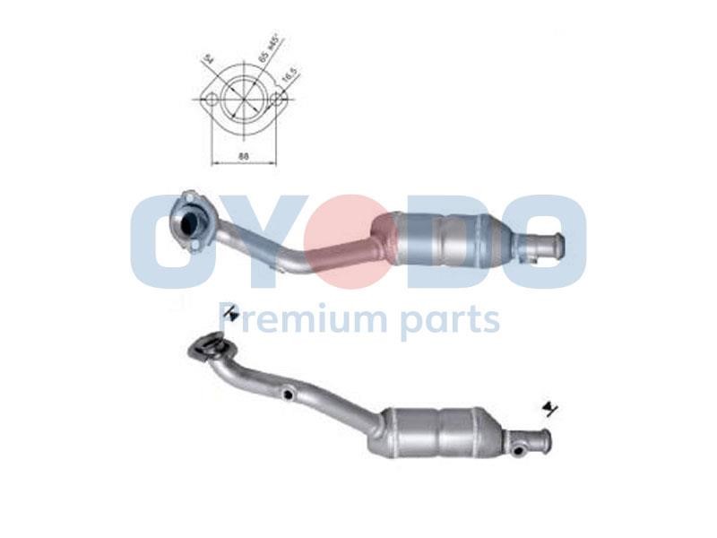 Catalytic exhaust system Renault Clio: 10N0053OYO Oyodo Catalytic Converter