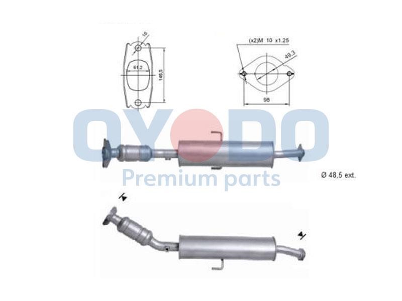 Cat converter Toyota Auris: 10N0157OYO Oyodo Catalytic Converter