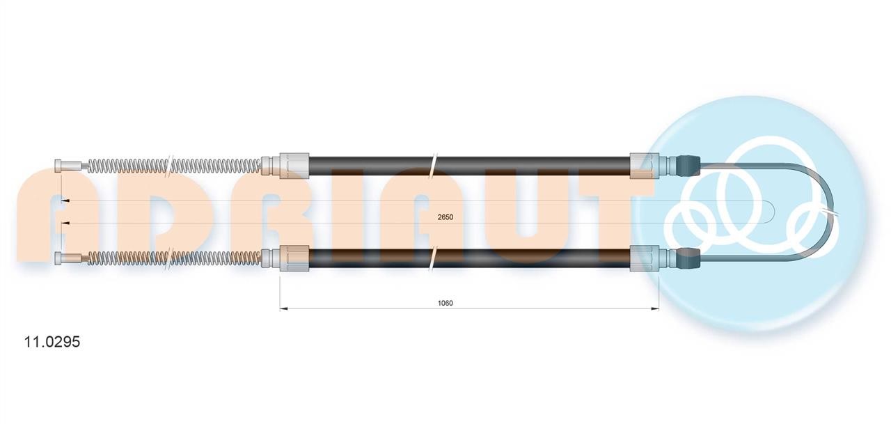 Adriauto 11.0295 Cable Pull, parking brake 110295