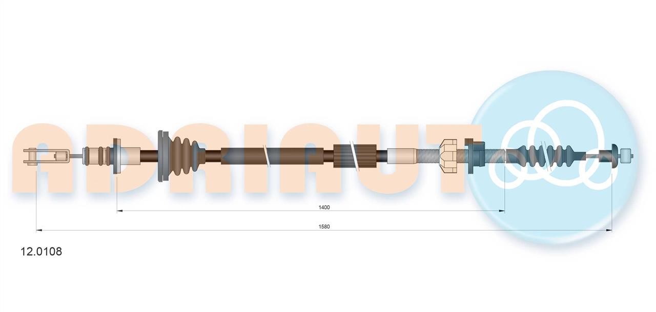 Adriauto 12.0108 Clutch cable 120108