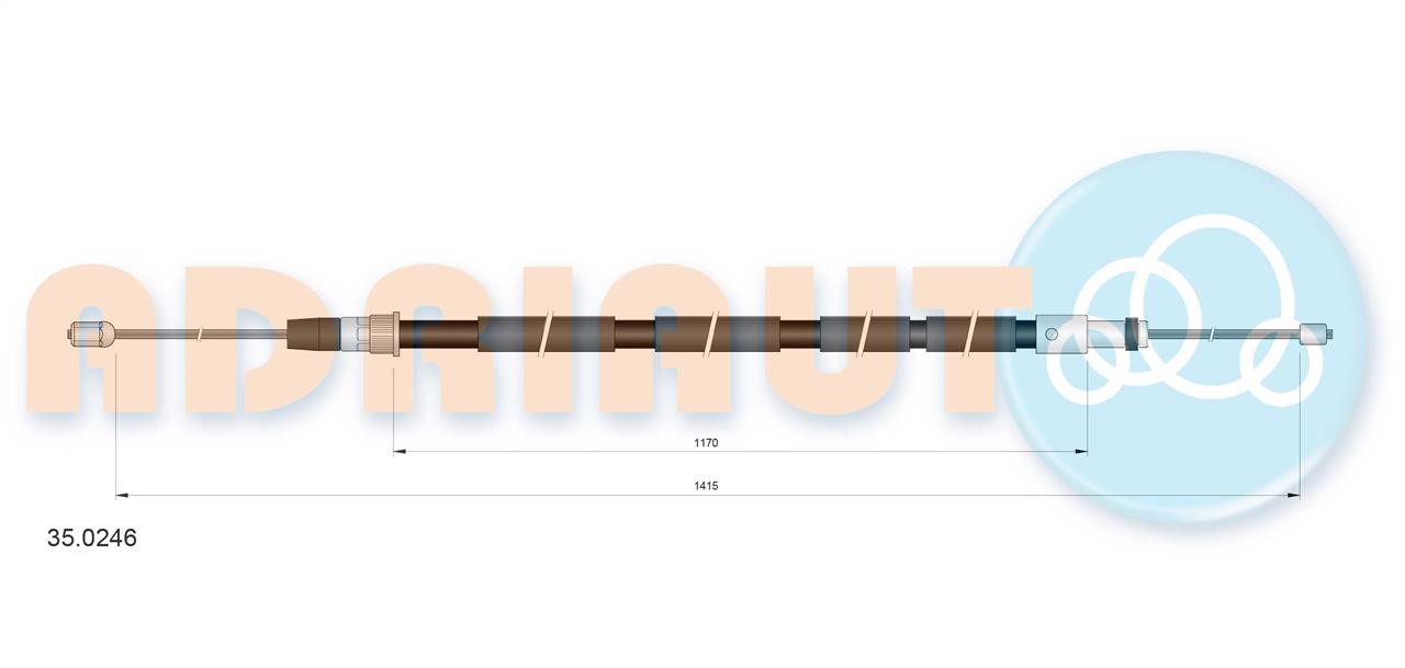 Adriauto 35.0246 Cable Pull, parking brake 350246