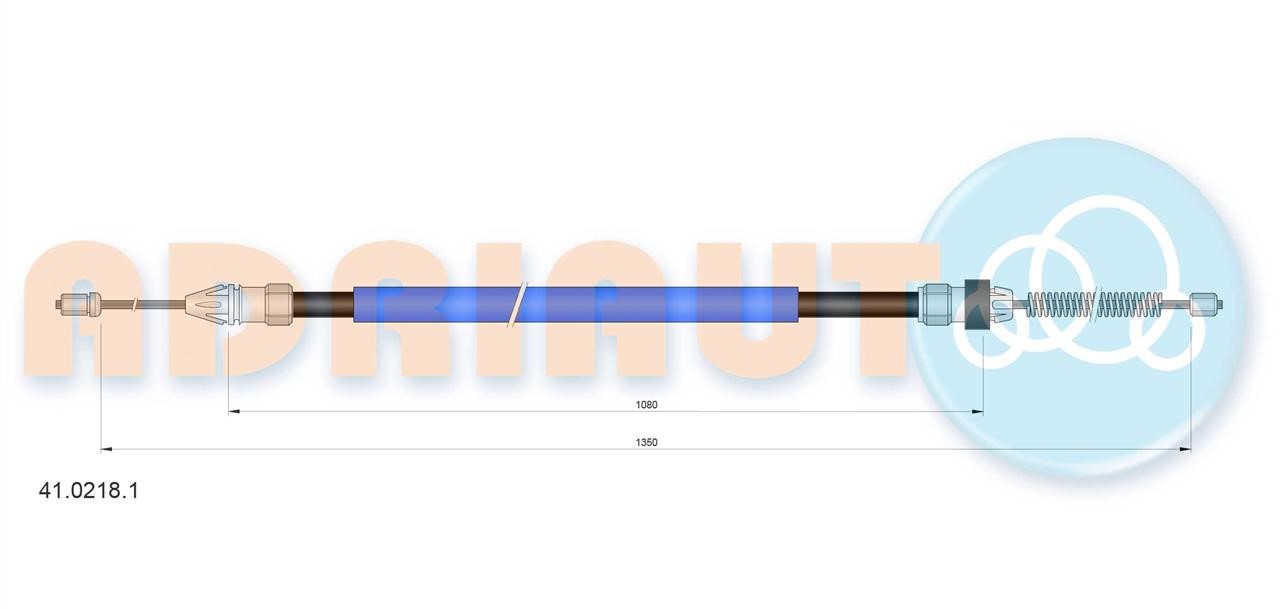 Adriauto 41.0218.1 Cable Pull, parking brake 4102181