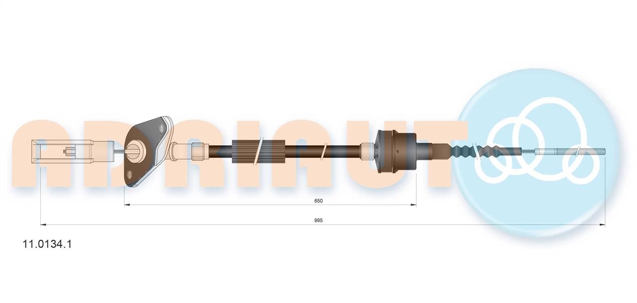Adriauto 11.0134.1 Clutch cable 1101341