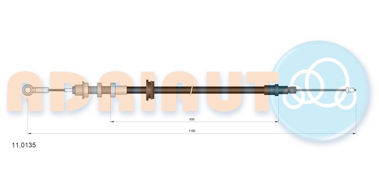 Adriauto 11.0135 Clutch cable 110135