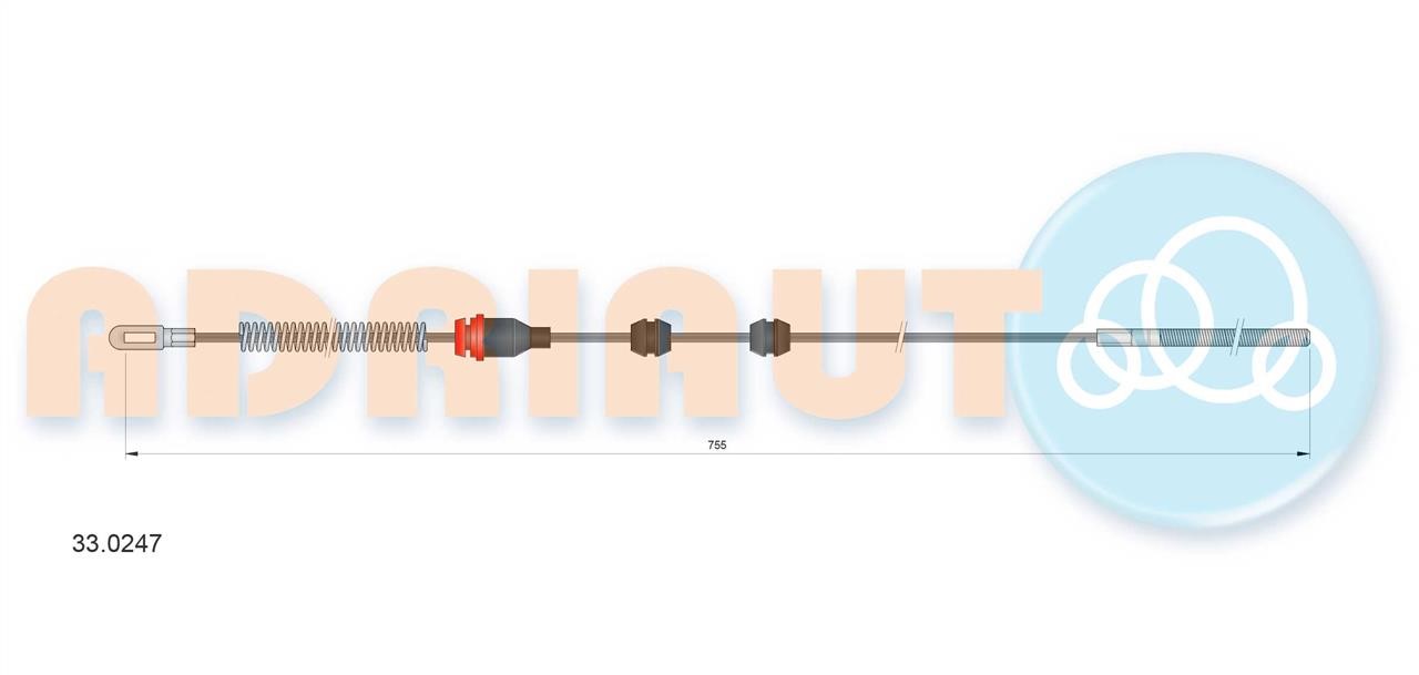 Adriauto 33.0247 Cable Pull, parking brake 330247