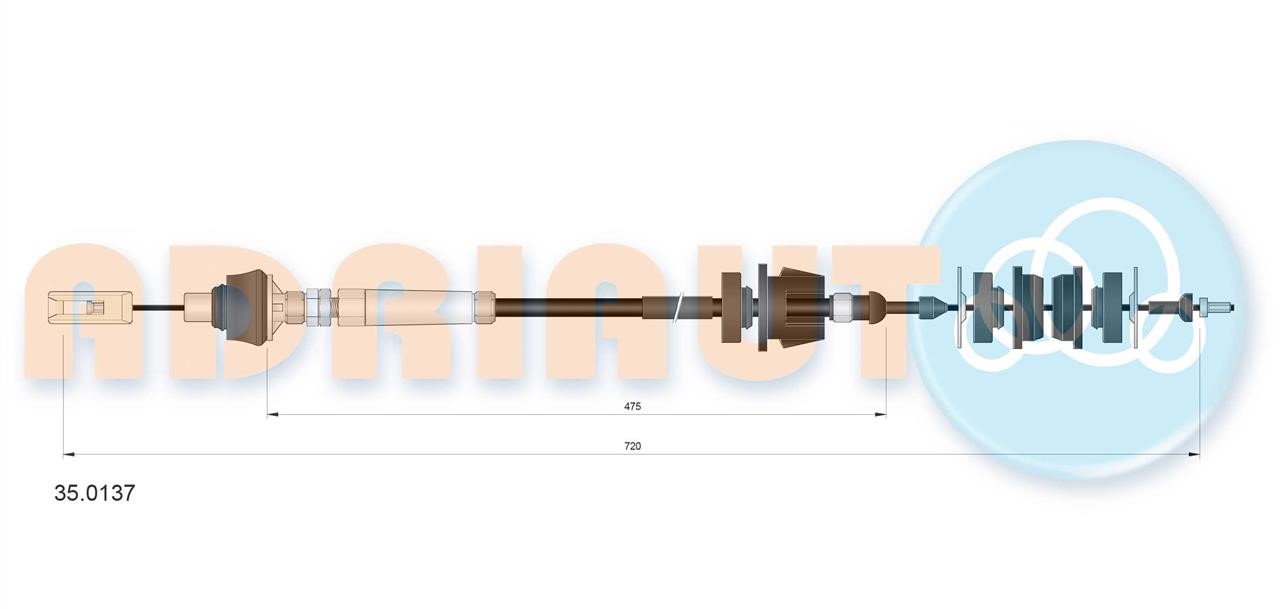 Adriauto 35.0137 Clutch cable 350137