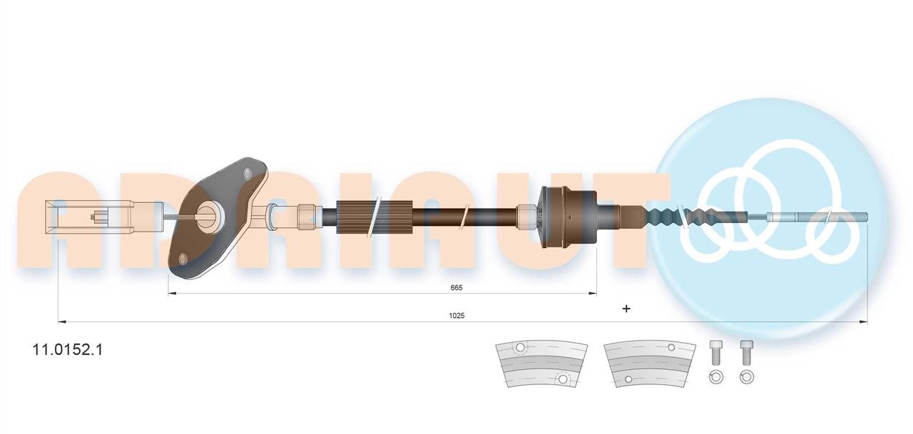 Adriauto 11.0152.1 Cable Pull, clutch control 1101521