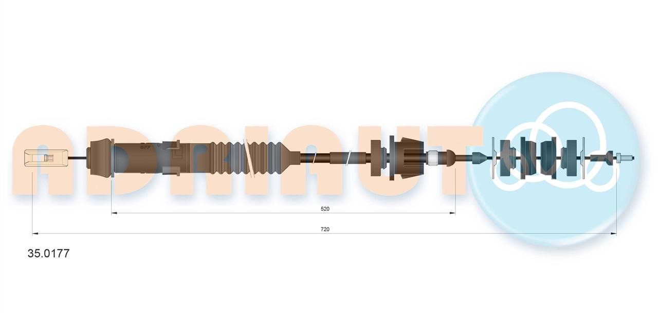 Adriauto 35.0177 Clutch cable 350177