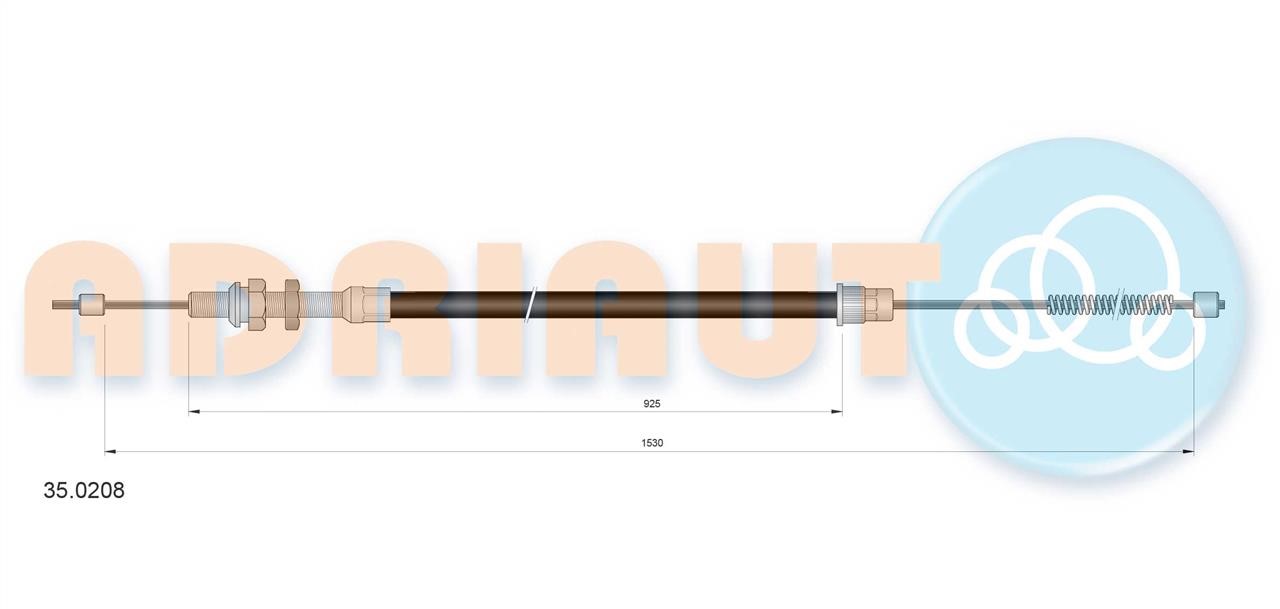 Adriauto 35.0208 Cable Pull, parking brake 350208