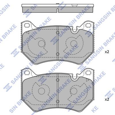 Sangsin SP4534 Brake Pad Set, disc brake SP4534