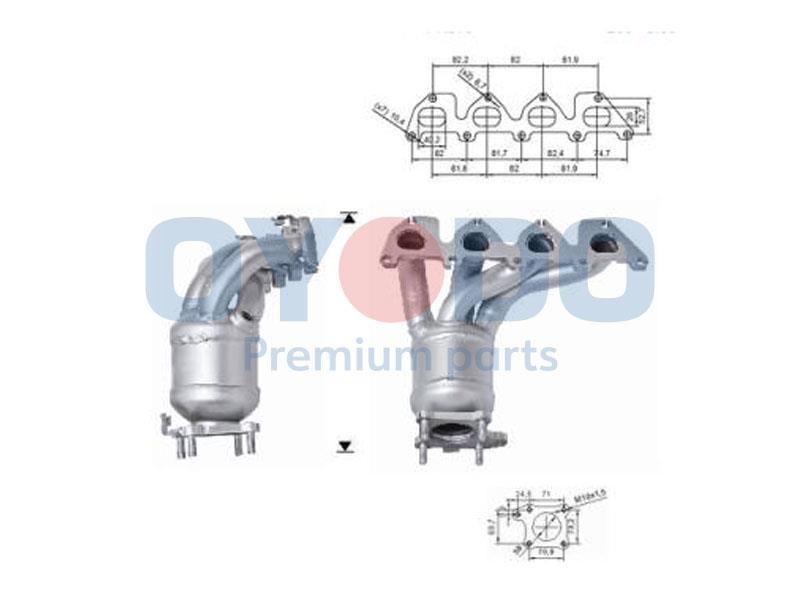 Cat converter Audi A2: 10N0025OYO Oyodo Catalytic Converter