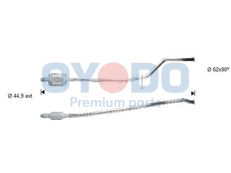 Catalyst exhaust Peugeot 206: 10N0051OYO Oyodo Catalytic Converter