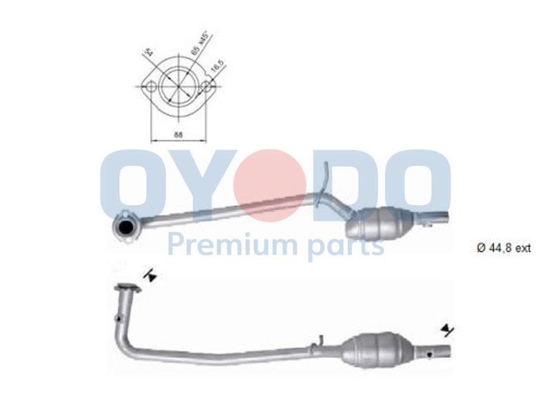 Catalytic exhaust system Dacia: 10N0078OYO Oyodo Catalytic Converter
