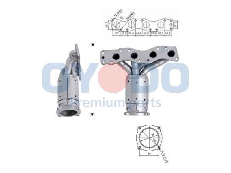 Catalytic exhaust system Suzuki Swift: 10N0039OYO Oyodo Catalytic Converter