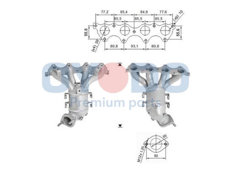 Cat converter KIA Pro Cee'D (Kia Pro Cee'D): 10N0042OYO Oyodo Catalytic Converter