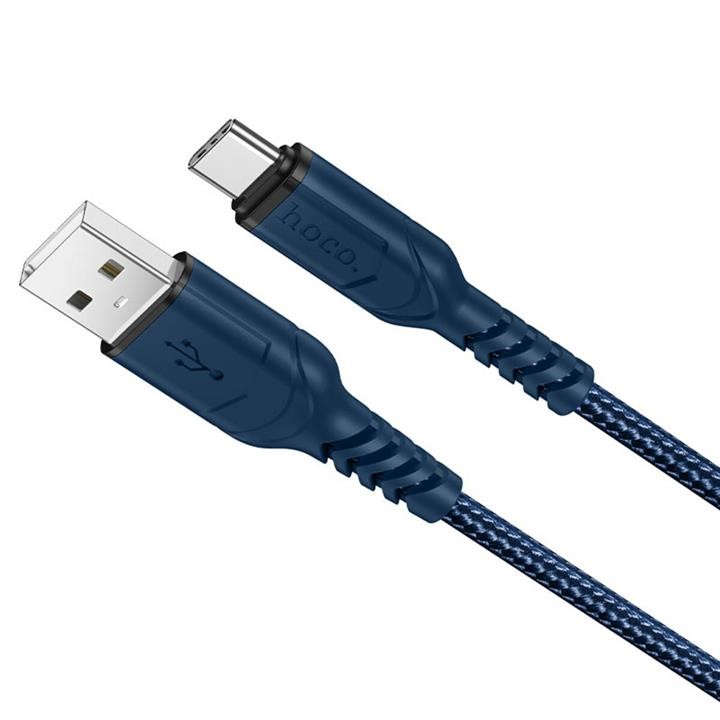 Hoco 6931474744944 Hoco X59 USB to Type-C 3A, 1m, nylon, TPE connectors, Blue 6931474744944