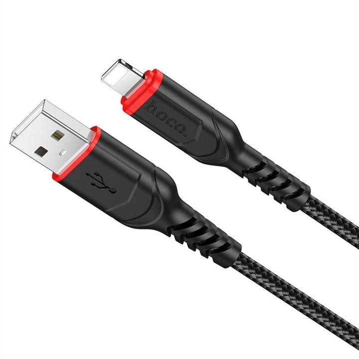 Hoco 6931474744869 Hoco X59 USB to iP 2.4A, 1m, nylon, TPE connectors, Black 6931474744869