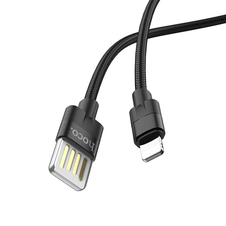 Hoco 6957531096269 Hoco U55 USB to iP 2.4A, 1.2m, nylon. zinc connectors, Black 6957531096269