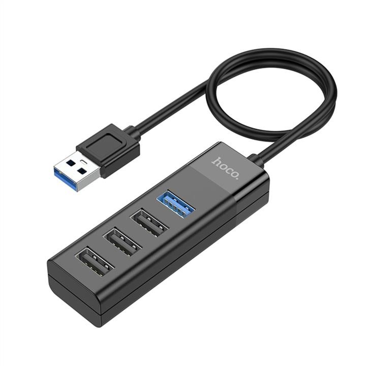 Hoco 6931474762412 Hoco HB25 Easy mix 4-in-1 converter(USB to USB3.0+USB2.0*3) Black 6931474762412
