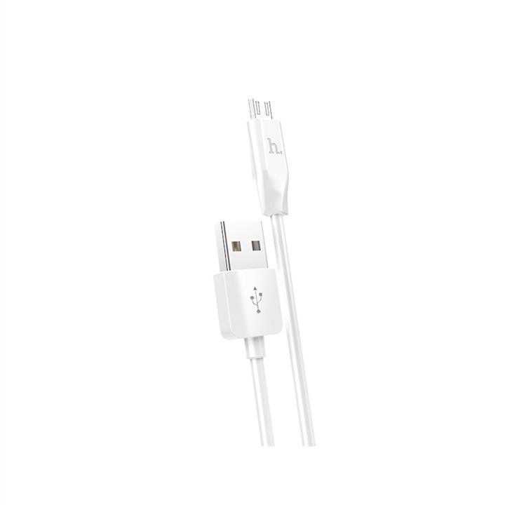 Hoco 6957531032038 Hoco X1 USB to Micro  2.4A, 1m, PVC, PVC connectors, White 6957531032038