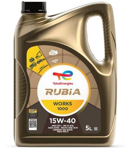 Total 181782 Engine Oil TOTAL RUBIA WORKS 1000 15W-40, 5L 181782